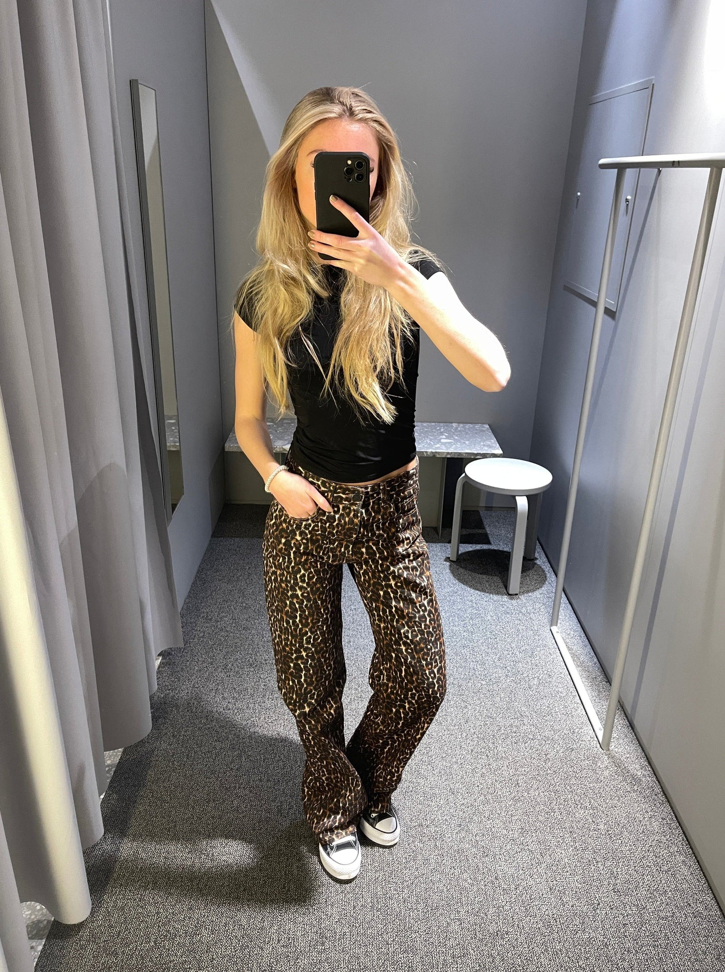Leopard jeans