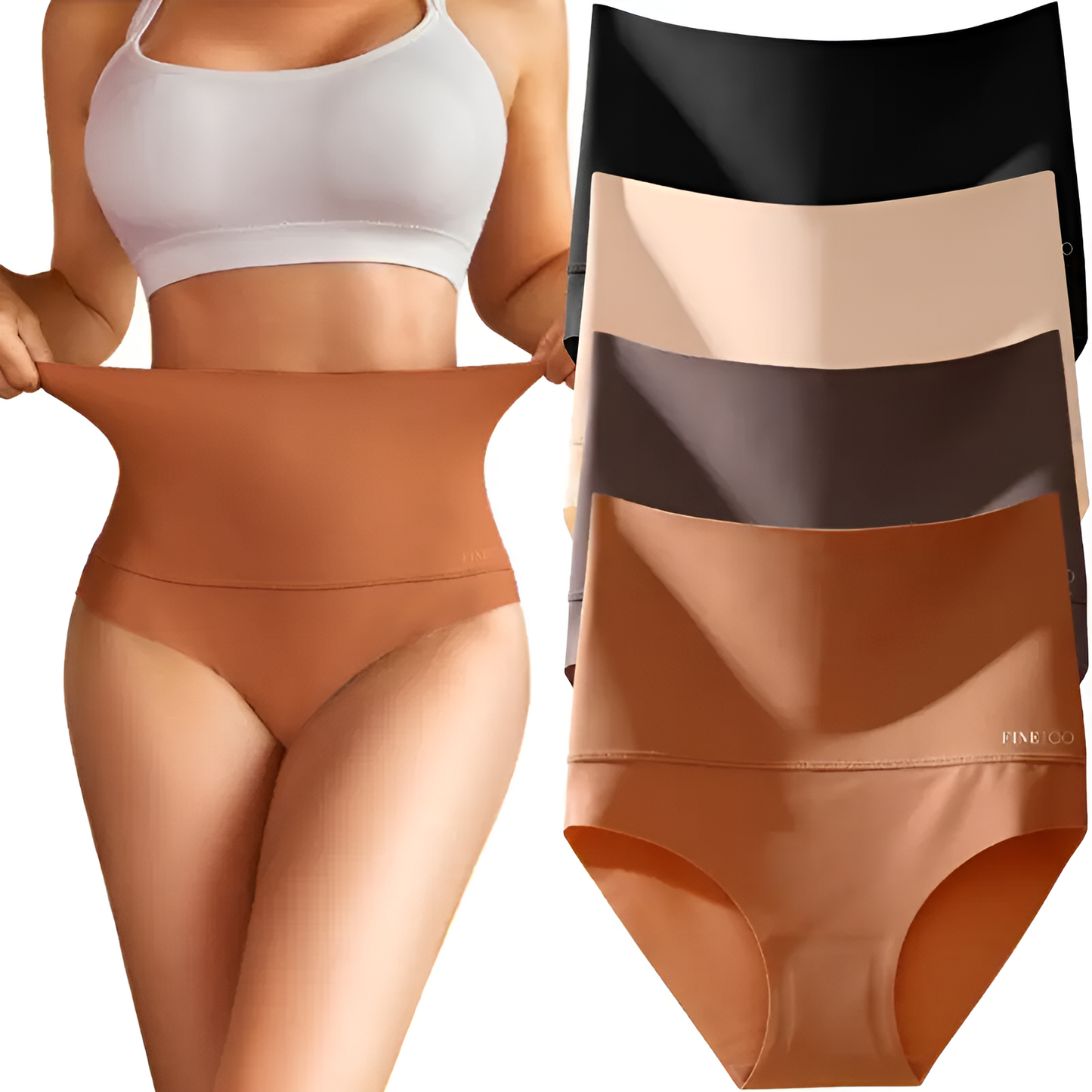 FlexFit High-Waist Seamless Panty – 4-Pack