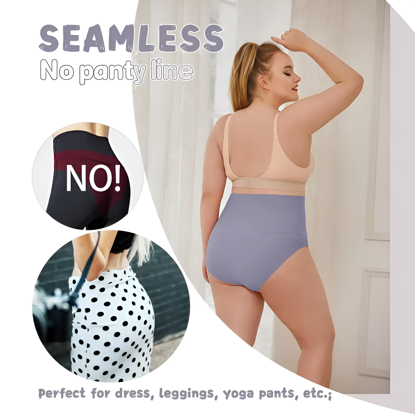 FlexFit High-Waist Seamless Panty – 4-Pack