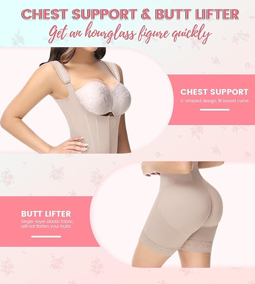 Shapshe® Fajas Colombianas Full Body Tummy Control Butt Lifting Post Surgery Compression Shapewear