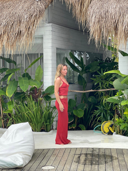 Malie glitter tank top - Red