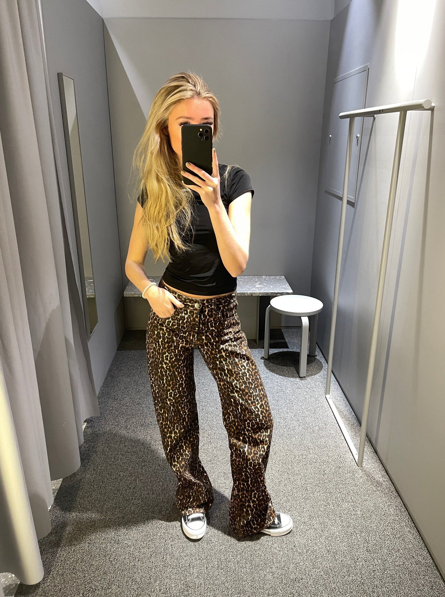 Leopard jeans
