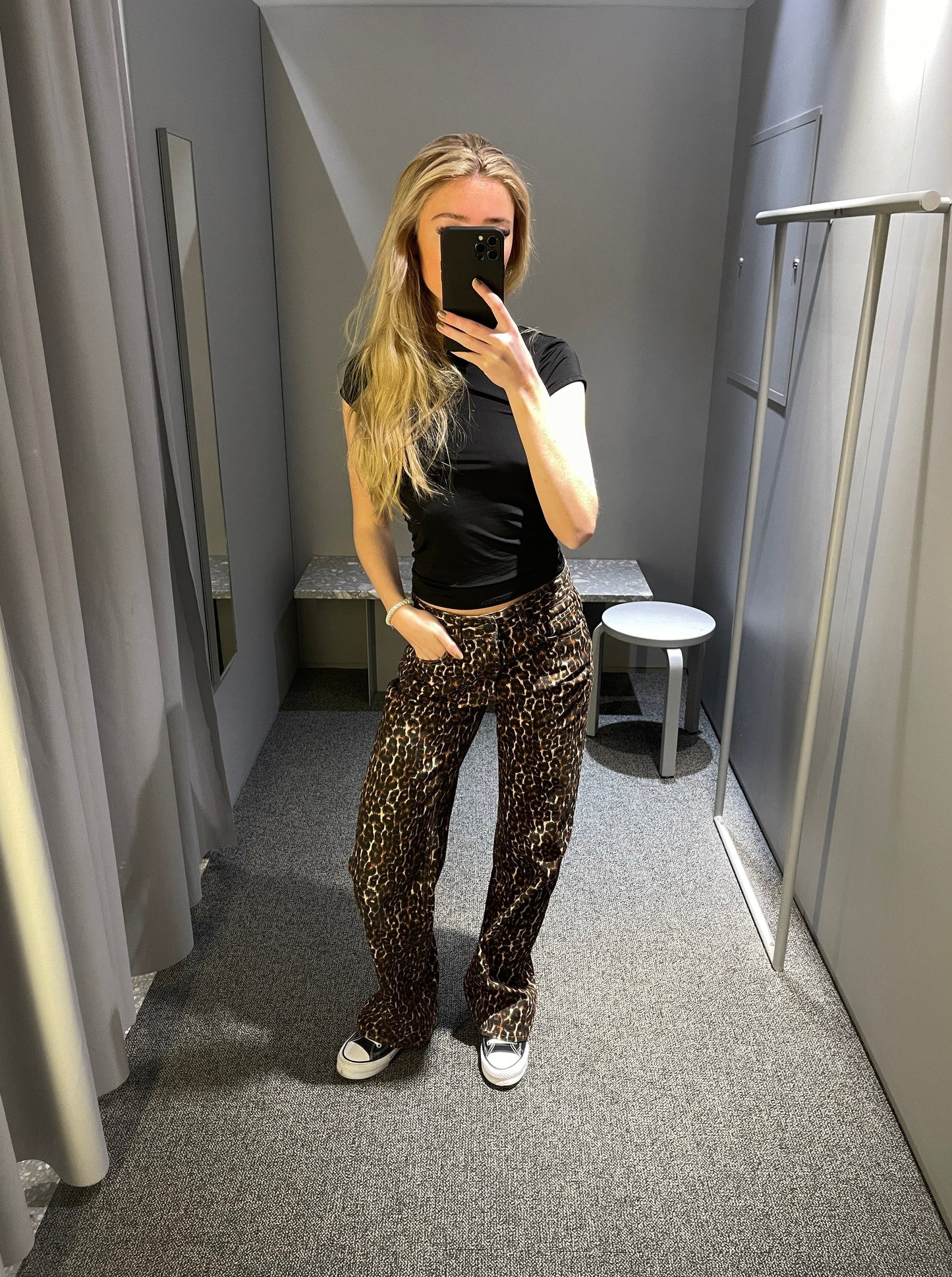 Leopard jeans