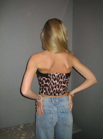 Kimberly corset top - Leopard