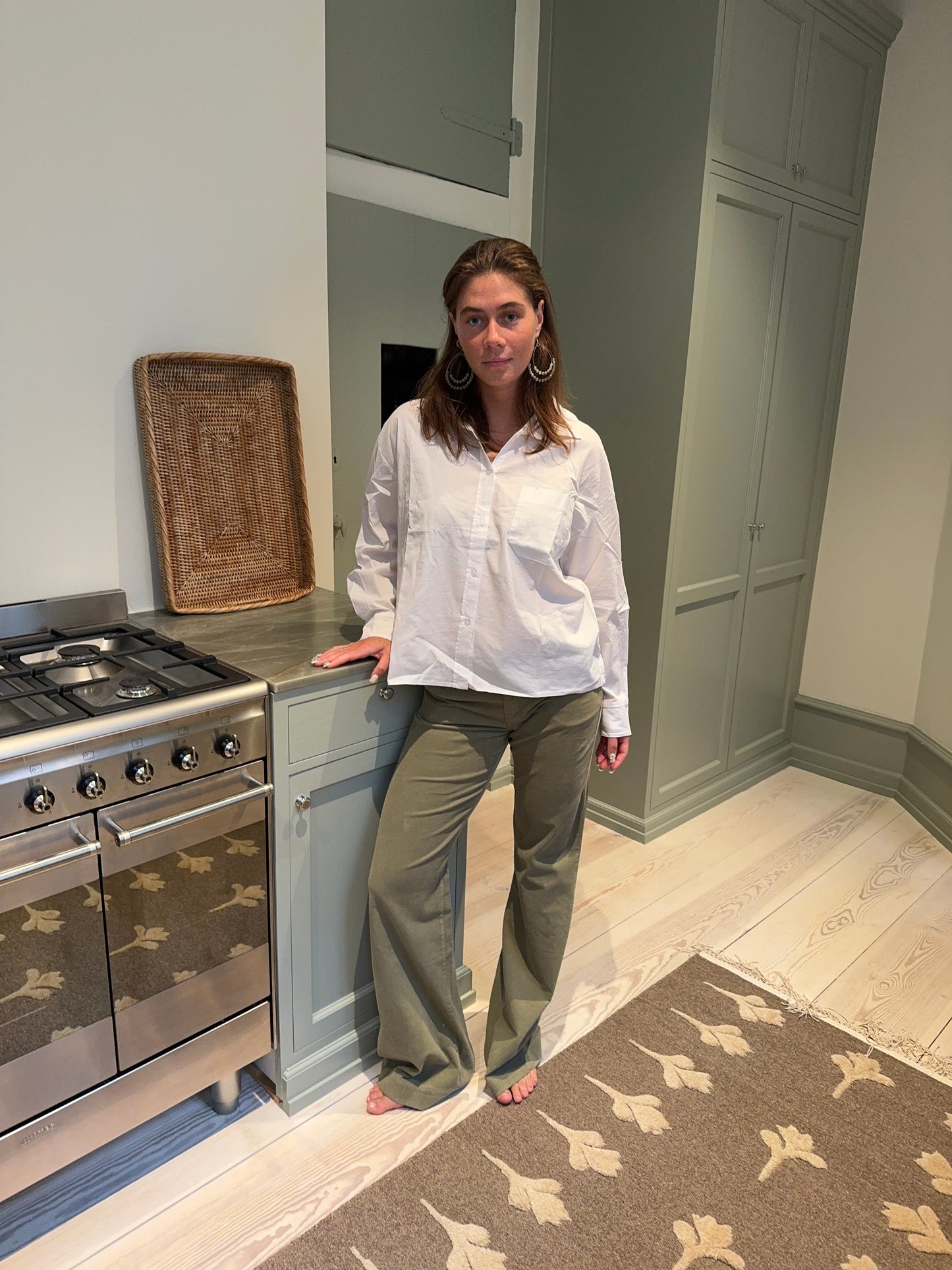 Karla corduroy pants - Khaki green