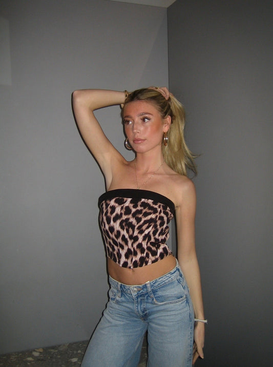 Kimberly corset top - Leopard