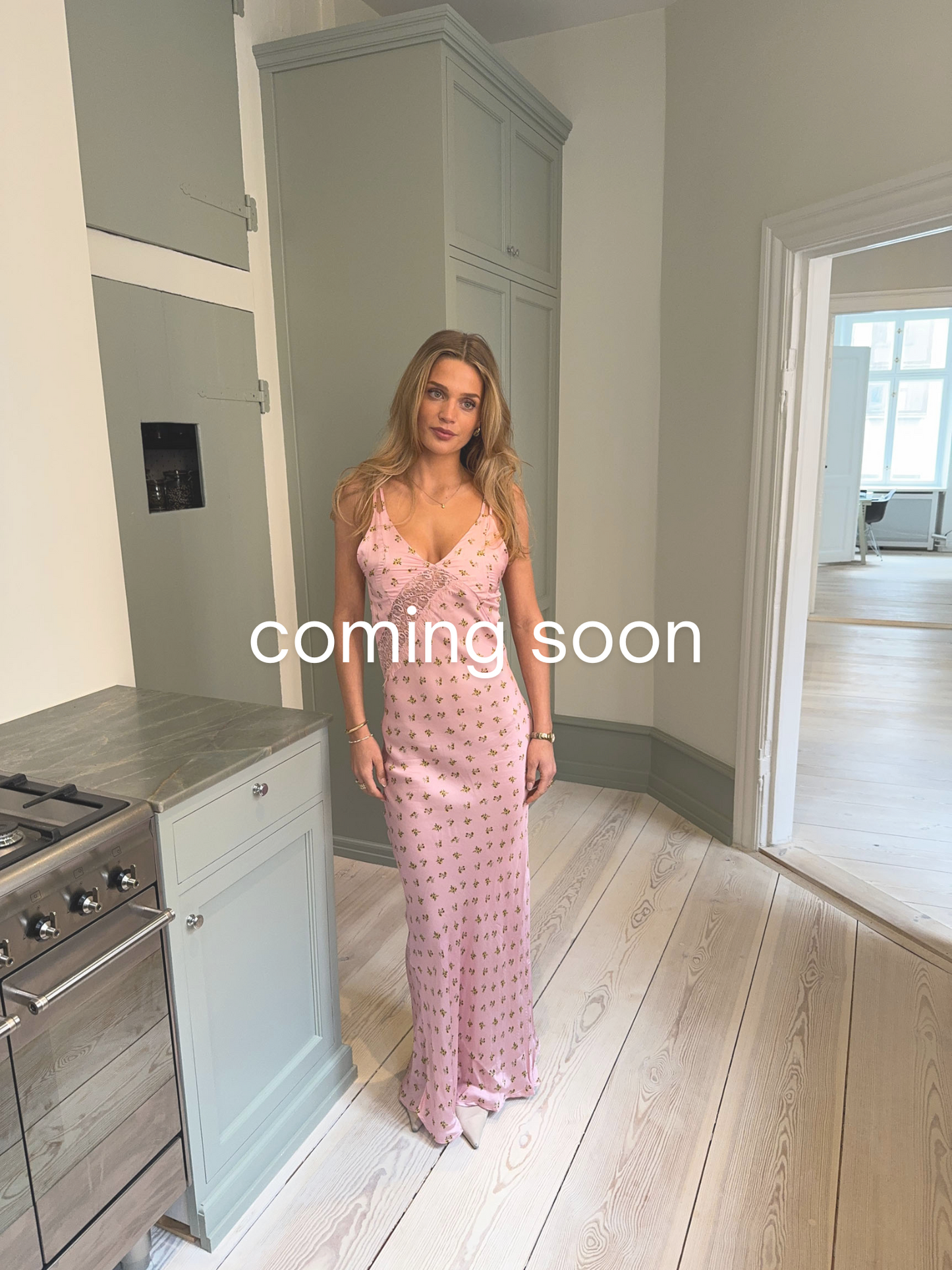 Emily dress with flowers - Pink