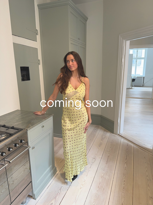 Emily dress with flowers - Yellow