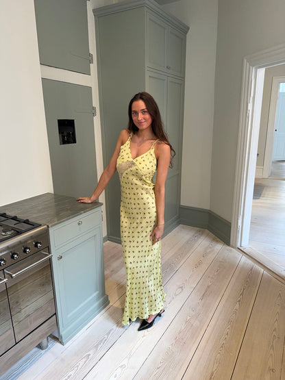 Emily dress with flowers - Yellow